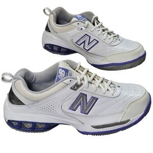 New Balance 806 Womens Tennis Shoes White Purple WC806W Size 11 Wide 2E